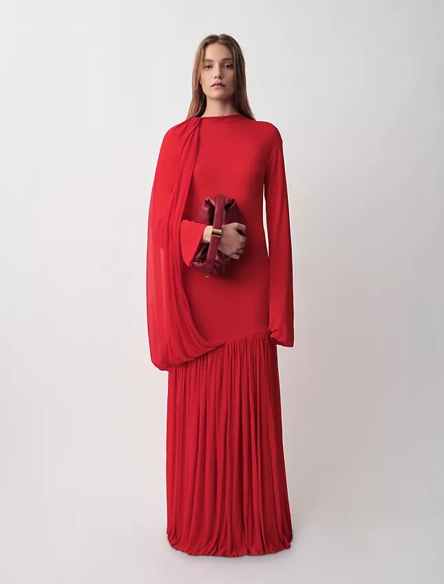 Sara Drapiertes Abendkleid Sara Drapiertes Abendkleid