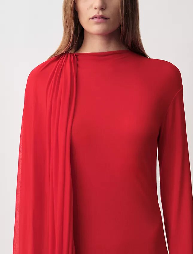 Sara Drapiertes Abendkleid Sara Drapiertes Abendkleid