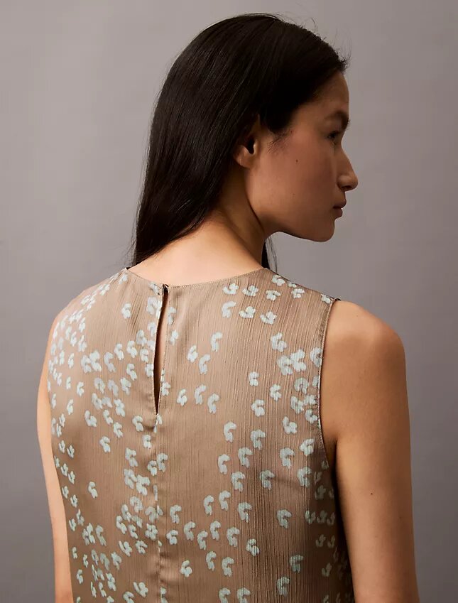 Satin-Oberteil mit Aufdruck Satin-Oberteil mit Aufdruck