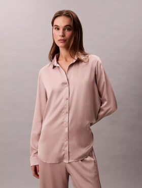 Schlafhemd mit Satin-Glanz