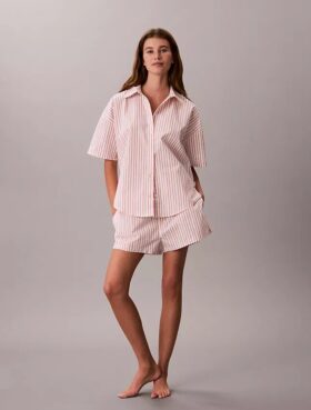Schlafshorts aus Baumwollpopeline