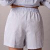 Schlafshorts aus Baumwollpopeline Schlafshorts aus Baumwollpopeline