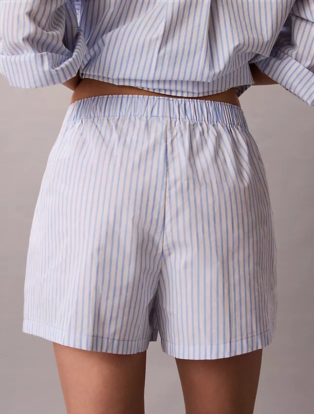 Schlafshorts aus Baumwollpopeline Schlafshorts aus Baumwollpopeline