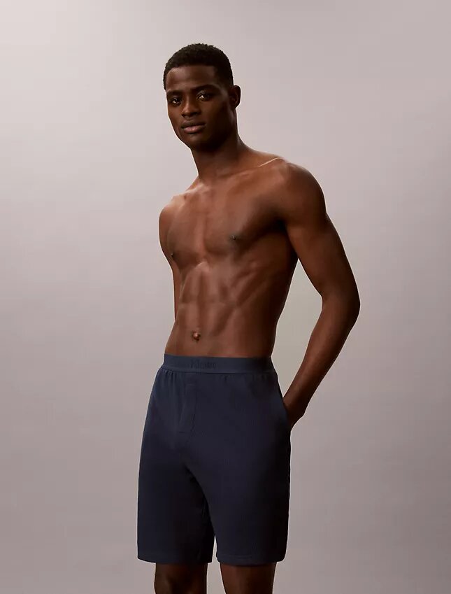 Schlafshorts aus Waffelpiqué Schlafshorts aus Waffelpiqué