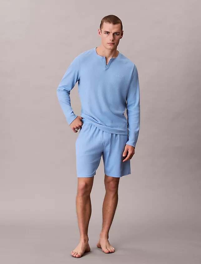 Schlafshorts aus Waffelpiqué Schlafshorts aus Waffelpiqué