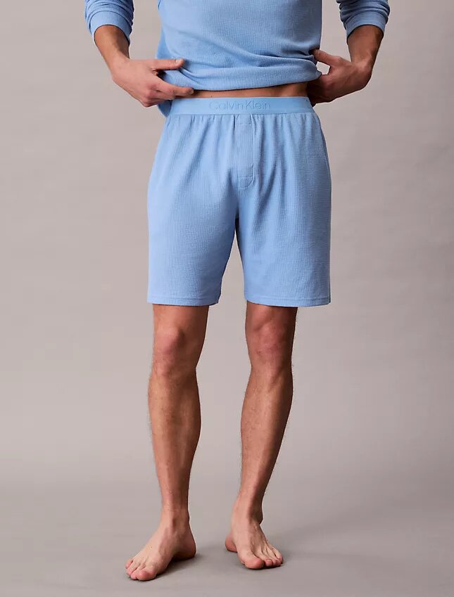 Schlafshorts aus Waffelpiqué Schlafshorts aus Waffelpiqué