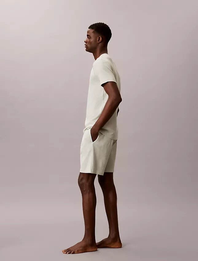 Schlafshorts aus Waffelpiqué Schlafshorts aus Waffelpiqué