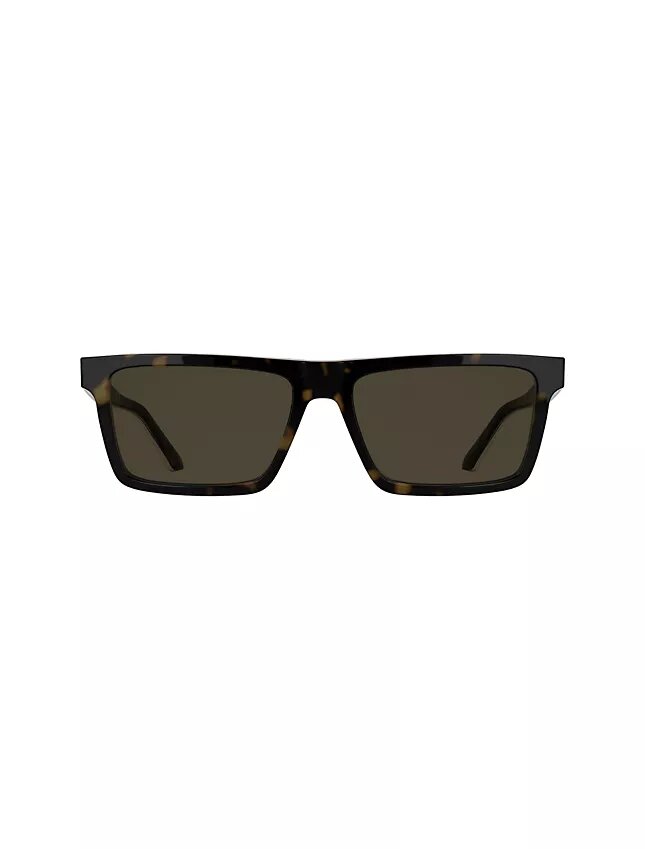 Schlanke Sonnenbrille aus Acetat in modifiziertem Rechteckformat Schlanke Sonnenbrille aus Acetat in modifiziertem Rechteckformat