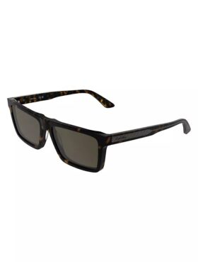 Schlanke Sonnenbrille aus Acetat in modifiziertem Rechteckformat