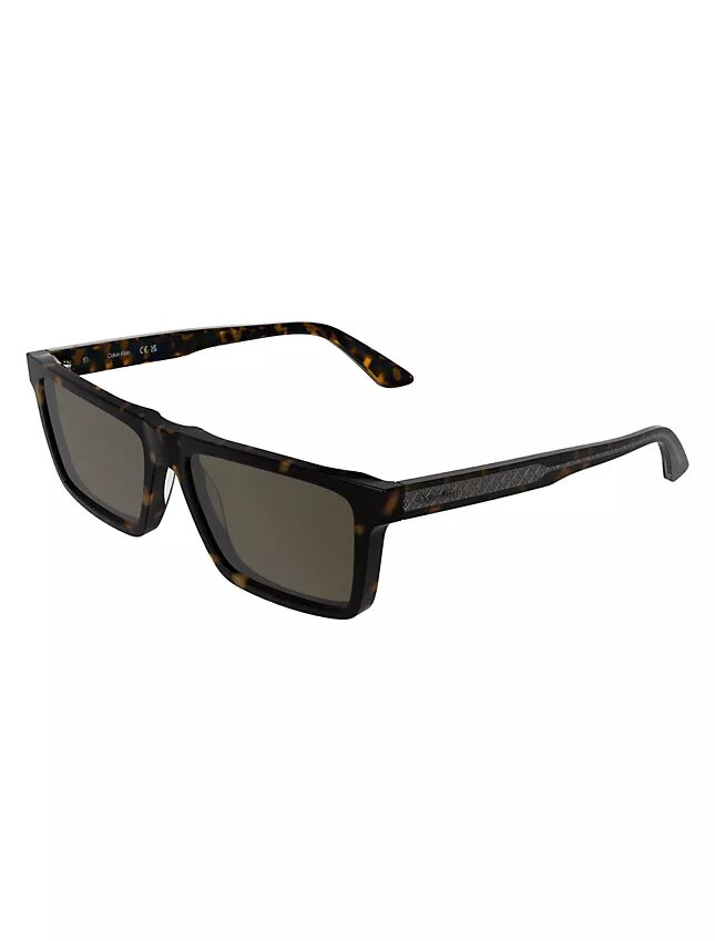 Schlanke Sonnenbrille aus Acetat in modifiziertem Rechteckformat Schlanke Sonnenbrille aus Acetat in modifiziertem Rechteckformat