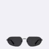 Schlanke Sonnenbrille aus Metall in modifizierter Rechteckform