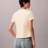 Schlankes T-Shirt mit kontrastierendem Logo-Aufdruck Schlankes T-Shirt mit kontrastierendem Logo-Aufdruck