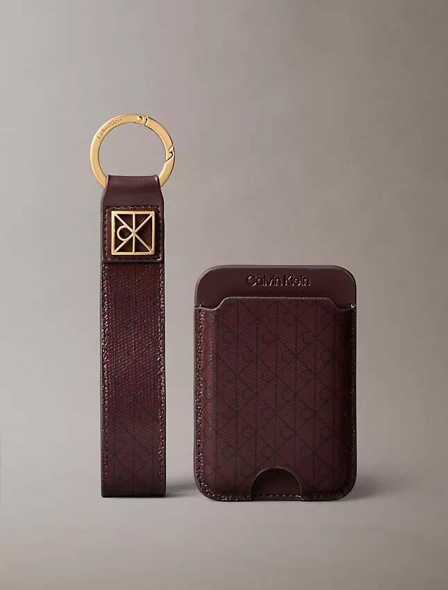Schlüsselanhänger und Kartenetui mit durchgehendem Monogram Schlüsselanhänger und Kartenetui mit durchgehendem Monogram
