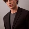 Schmal geschnittener Blazer aus Wollgabardine