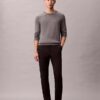 Schmale Chino-Hose aus Baumwollsatin