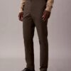 Schmale Chino-Hose aus Baumwollsatin
