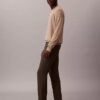 Schmale Chino-Hose aus Baumwollsatin