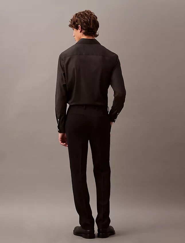 Schmale Hose aus Wollgabardine Schmale Hose aus Wollgabardine