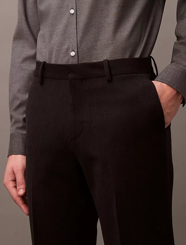 Schmale Hose aus Wollgabardine Schmale Hose aus Wollgabardine