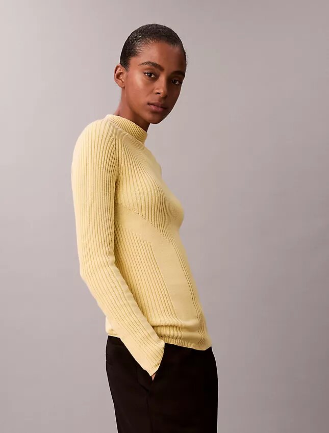Schmaler Pullover aus Baumwollripp Schmaler Pullover aus Baumwollripp