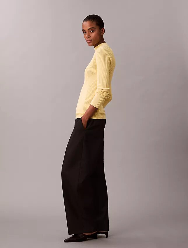 Schmaler Pullover aus Baumwollripp Schmaler Pullover aus Baumwollripp