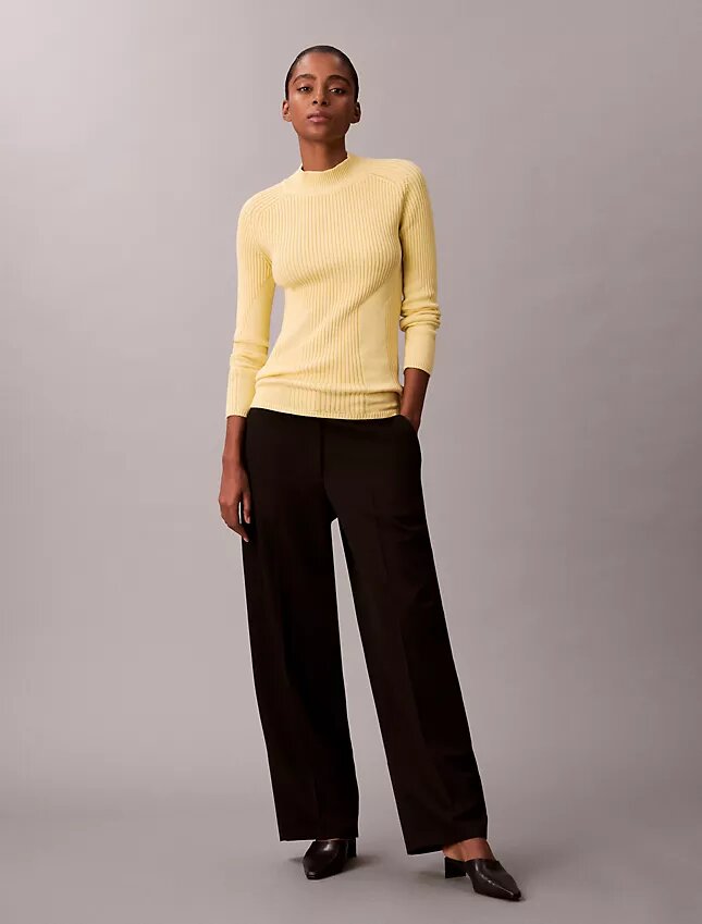 Schmaler Pullover aus Baumwollripp Schmaler Pullover aus Baumwollripp