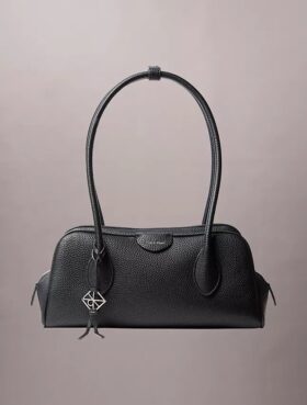 Schultertasche mit Emblem-Logo