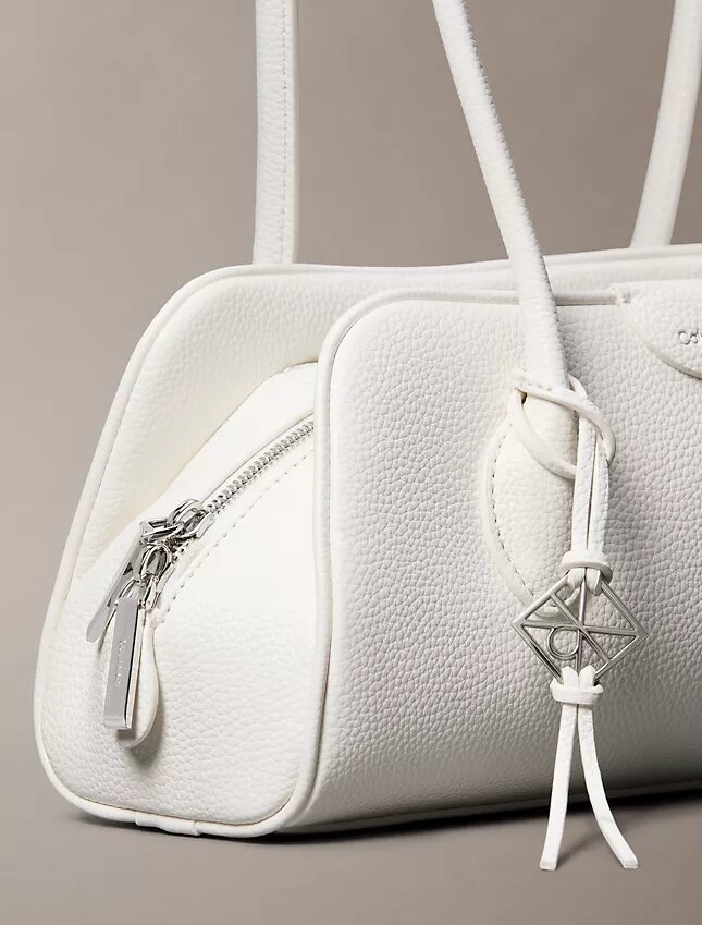Schultertasche mit Emblem-Logo Schultertasche mit Emblem-Logo
