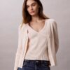 Set aus Baumwoll-Ripp-Strickjacke und Tanktop Set aus Baumwoll-Ripp-Strickjacke und Tanktop