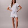 Set aus T-Shirt und Shorts aus Viskose-Baumwollmischung