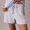 Set aus T-Shirt und Shorts aus Viskose-Baumwollmischung