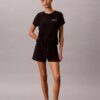 Set aus T-Shirt und Shorts aus Viskose-Baumwollmischung