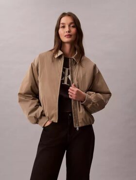 Shine gefütterte Bomberjacke