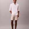 Shorts aus Leinenmischung mit Streifen Shorts aus Leinenmischung mit Streifen
