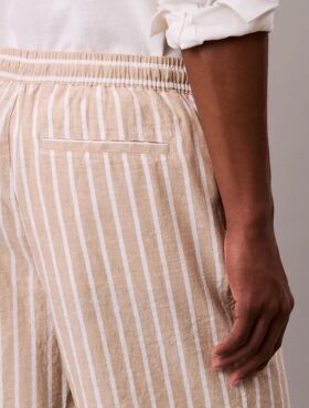 Shorts aus Leinenmischung mit Streifen