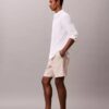 Shorts aus Leinenmischung mit Streifen Shorts aus Leinenmischung mit Streifen