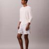 Shorts aus Leinenmischung mit Streifen Shorts aus Leinenmischung mit Streifen