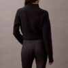 Skinny-Fit-Hose aus Ponte mit Fischgrätenmuster