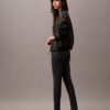 Skinny-Fit-Hose aus Ponte mit Fischgrätenmuster