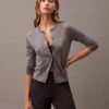 Skinny-Hose aus Ponte mit Hahnentrittmuster