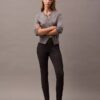 Skinny-Hose aus Ponte mit Hahnentrittmuster