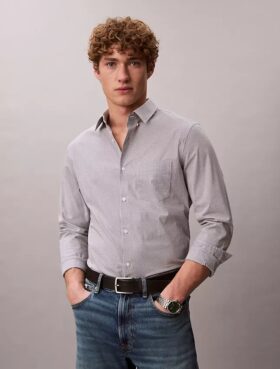 Slim-Fit-Hemd aus Cotton Stretch mit Gingham-Muster