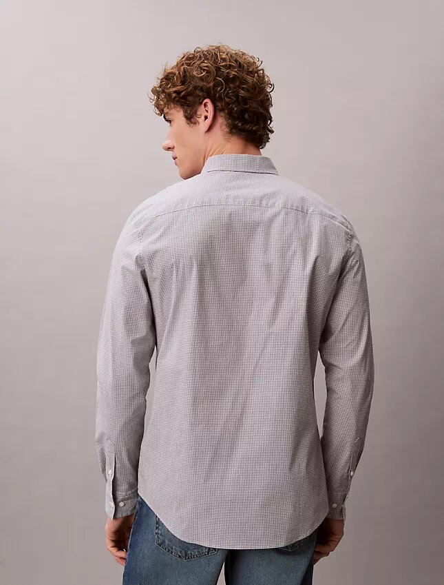 Slim-Fit-Hemd aus Cotton Stretch mit Gingham-Muster Slim-Fit-Hemd aus Cotton Stretch mit Gingham-Muster