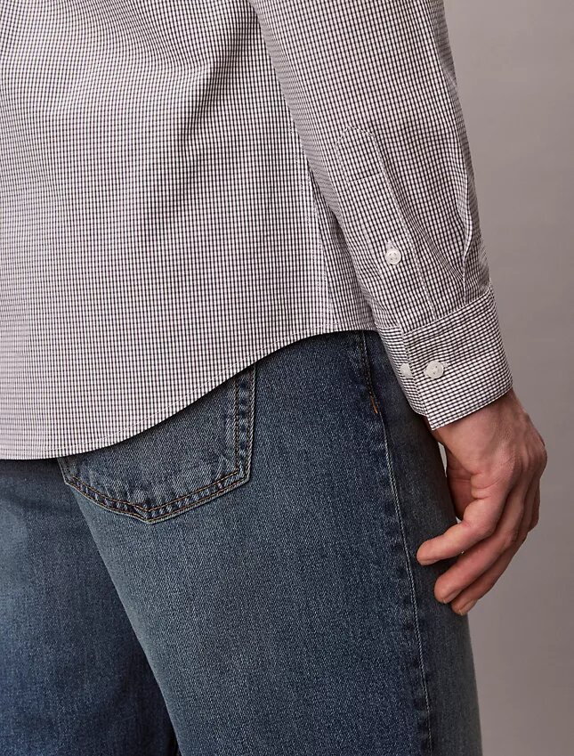 Slim-Fit-Hemd aus Cotton Stretch mit Gingham-Muster Slim-Fit-Hemd aus Cotton Stretch mit Gingham-Muster