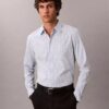 Slim-Fit-Hemd aus Cotton Stretch mit Karomuster und Knopfleiste