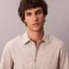 Slim-Fit-Hemd aus Cotton Stretch mit Karomuster und Knopfleiste