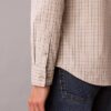 Slim-Fit-Hemd aus Cotton Stretch mit Karomuster und Knopfleiste