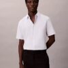 Slim-Fit-Hemd aus Cotton Stretch mit Knopfleiste
