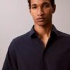 Slim-Fit-Hemd aus Cotton Stretch mit Knopfleiste