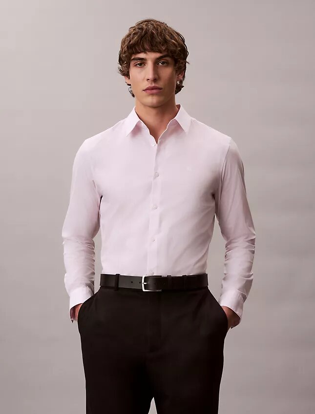 Slim-Fit-Hemd aus Cotton Stretch mit Streifenmuster Slim-Fit-Hemd aus Cotton Stretch mit Streifenmuster